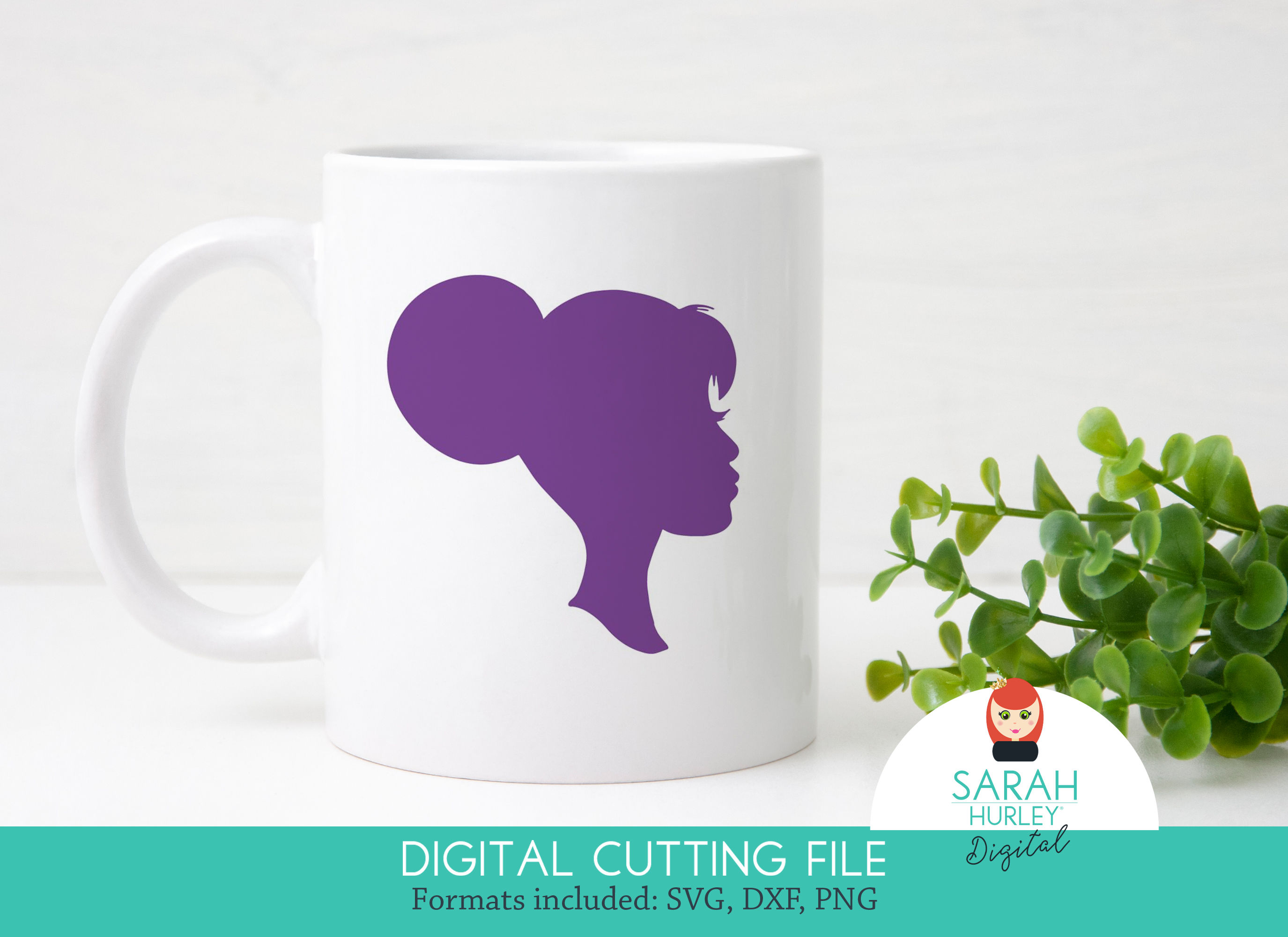 Girl Face Bun Hair Silhouette