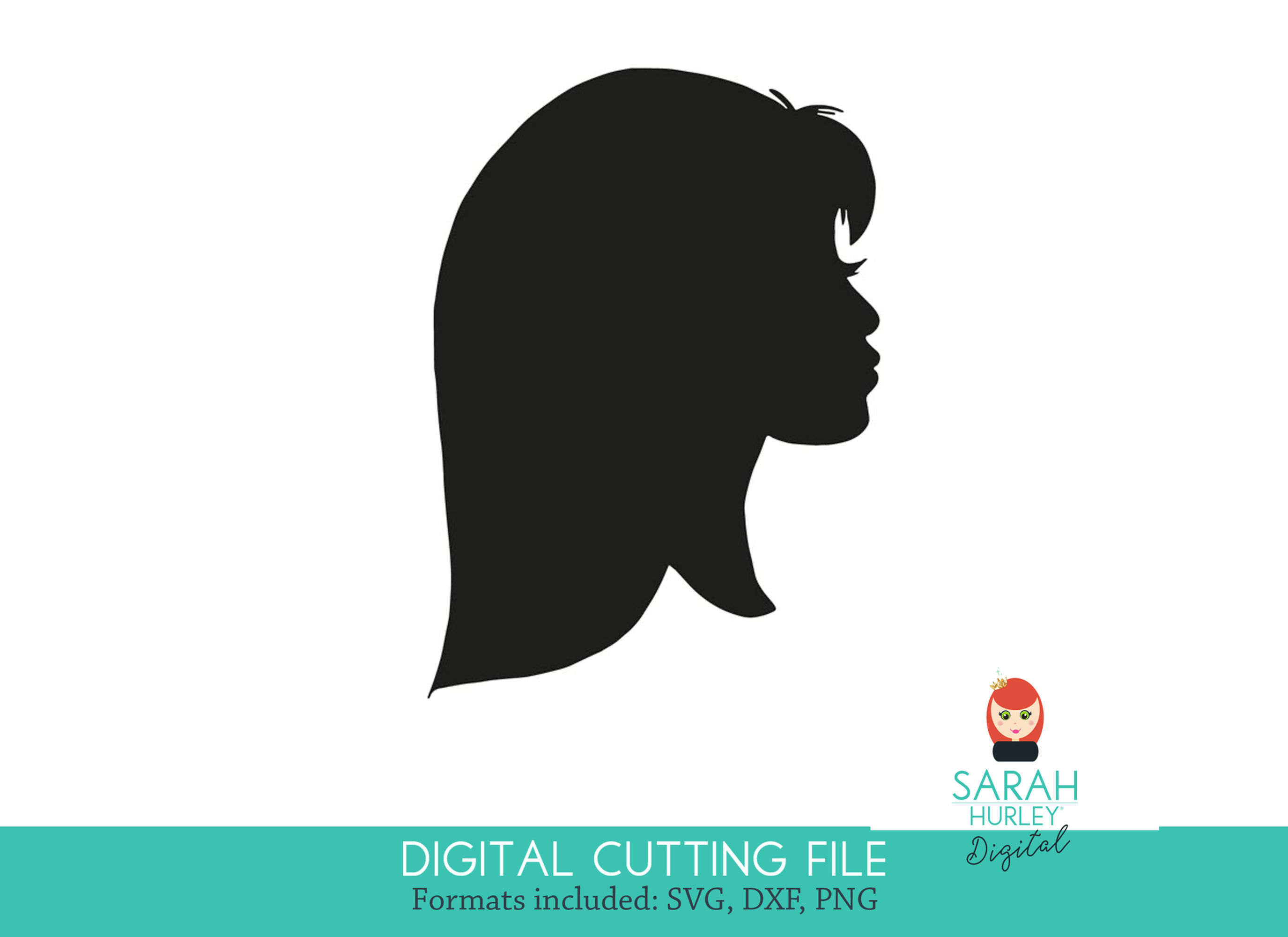 Girl Face Profile Silhouette