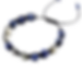 Thumbnail: Natural Labradorite & Lapis Adjustable Bracelet 10 mm
