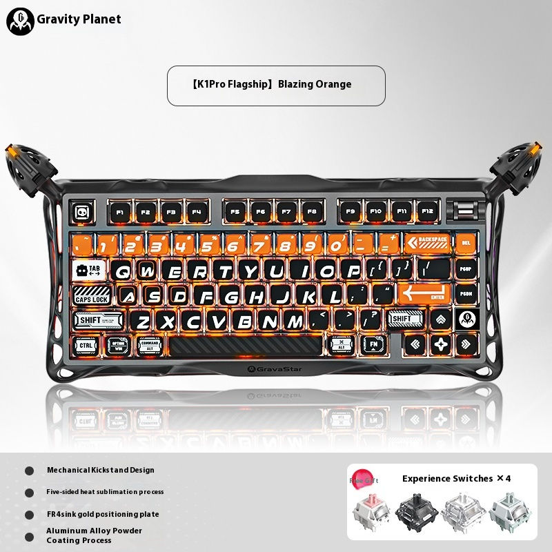 Thumbnail: Gravastar 75k1pro Mechanical Keyboard Wireless Gaming Esports Professionali Keyb