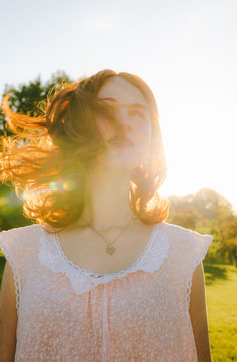 artistic sunset portrait