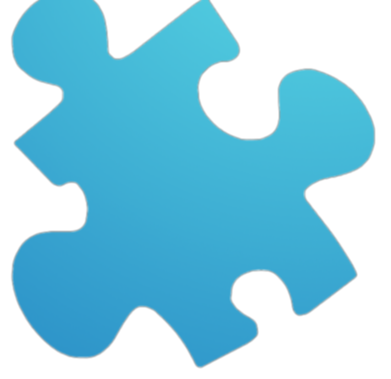 Blue puzzle piece