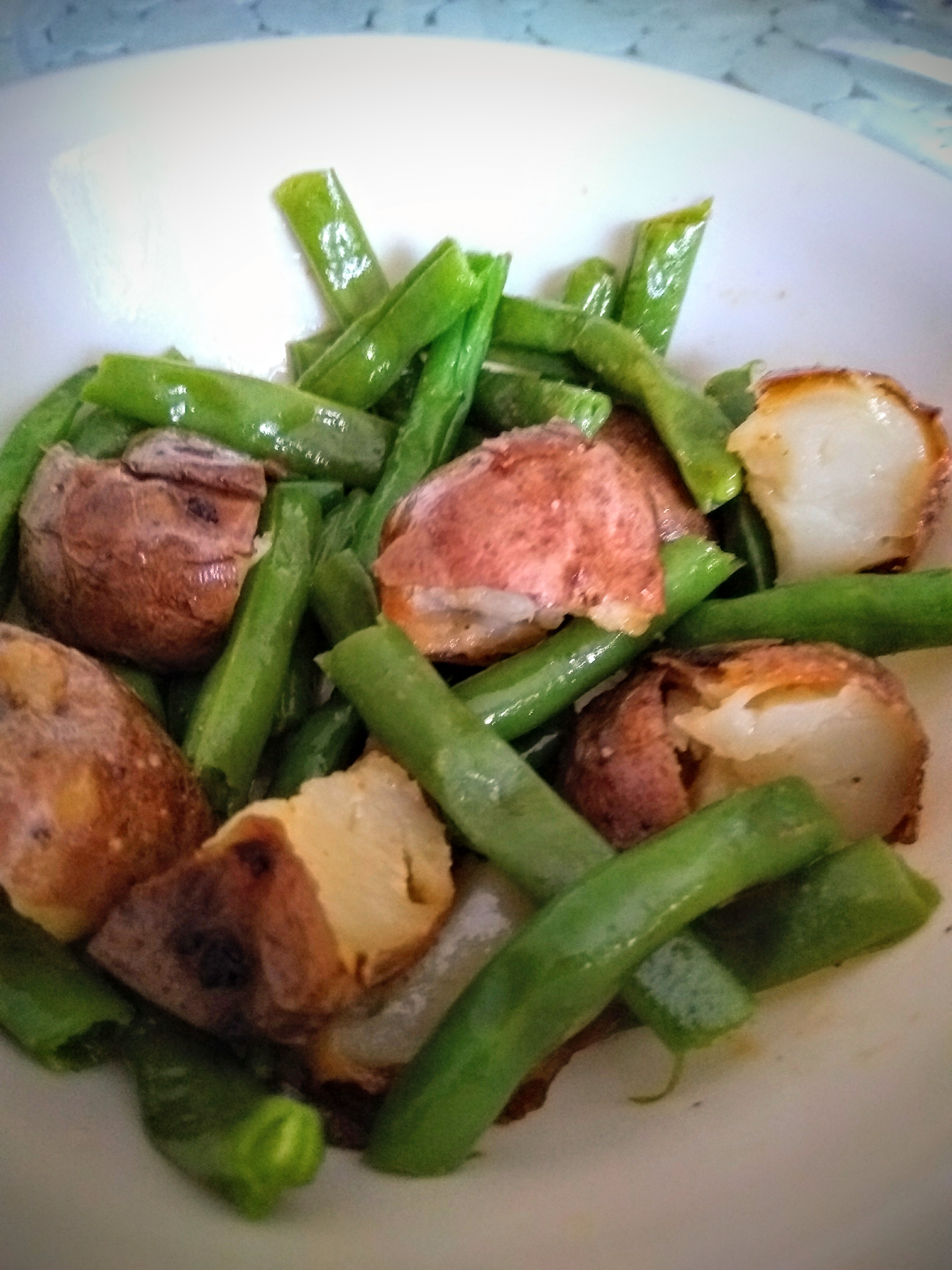 potatoes and green beans