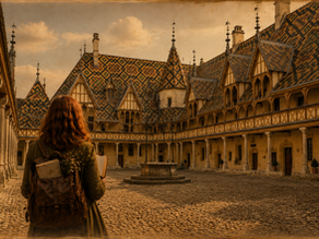 Jeune femme aux hospices de Beaune
