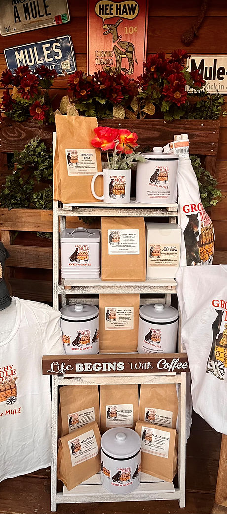 Grouchy Mule Coffee & Grouchy Mule Gear Display