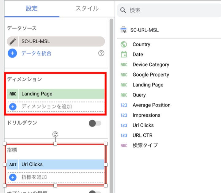 表の表示の設計