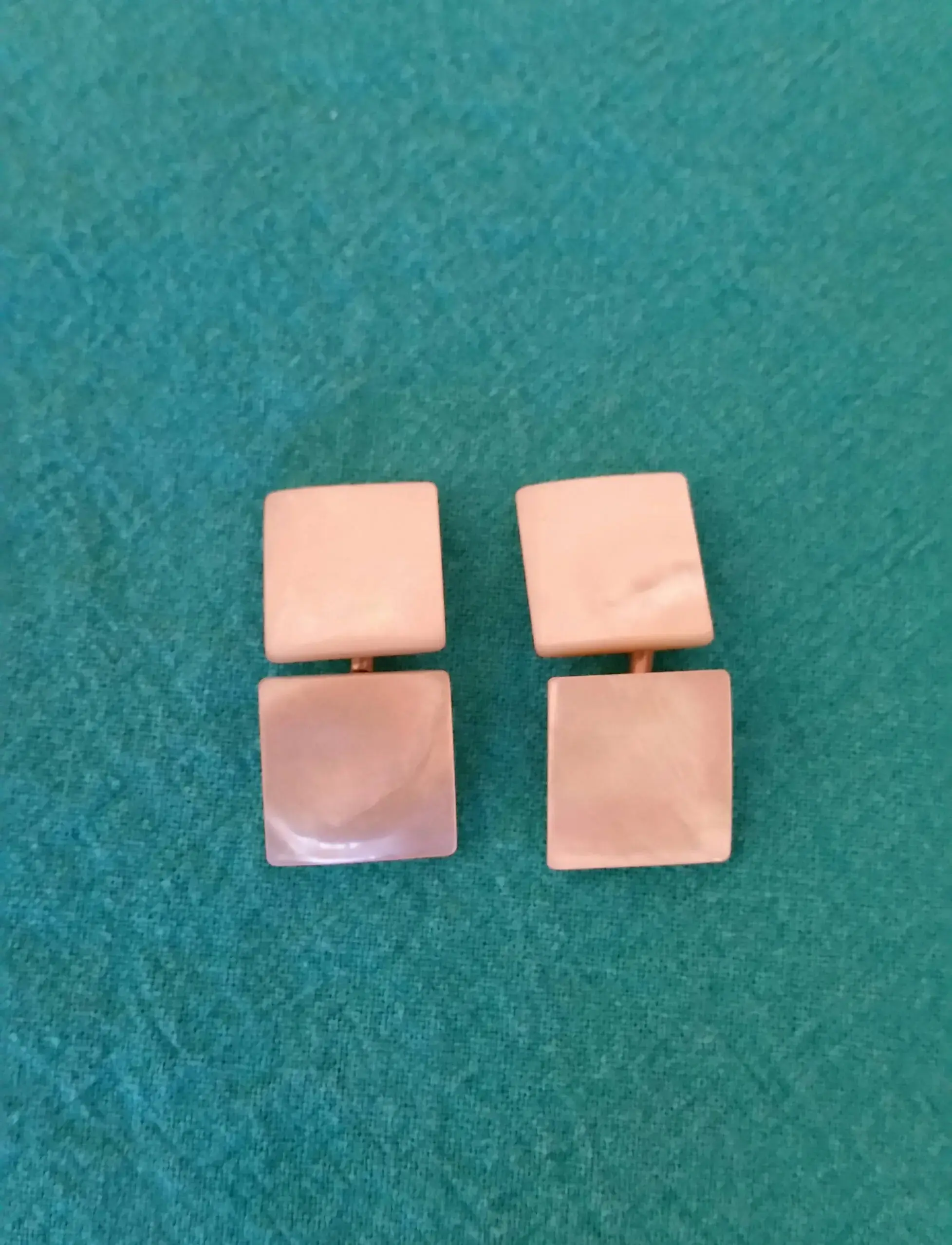 Vintage Mother of Pearl Square Cuff Links