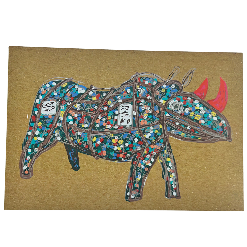 Edith the Rhino Postcard
