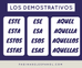 Ejercícios con los demostrativos