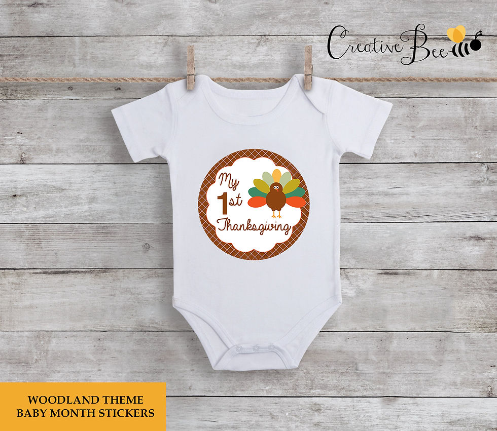 Thumbnail: Woodland Themed Baby Special Occasion Stickers