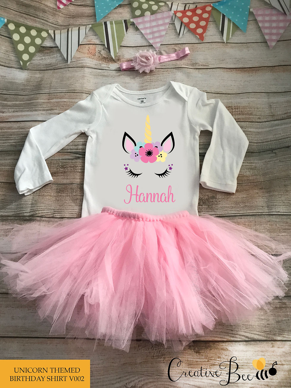 Thumbnail: Unicorn First Birthday Themed Birthday Shirt