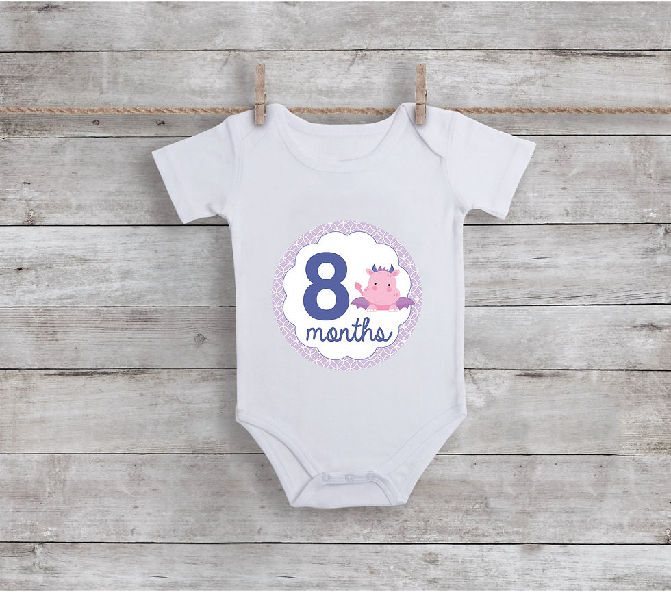 Thumbnail: Dragon Themed Baby Monthly Stickers