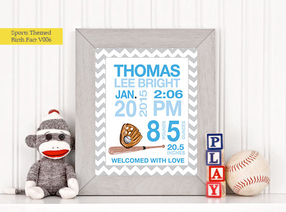 Thumbnail: Baseball Themed Birth Facts