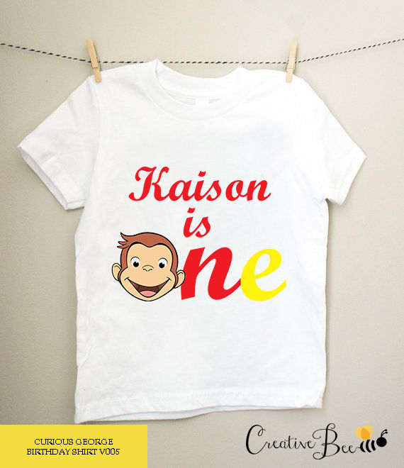 Thumbnail: Curious George Themed Birthday Shirt