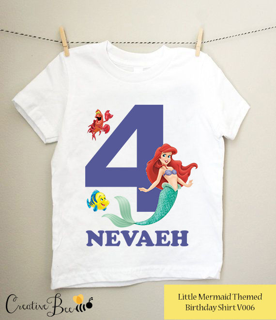 Thumbnail: Little Mermaid Birthday Shirt