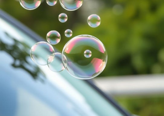 bubbles with in the theme of cleaning a car.jpg