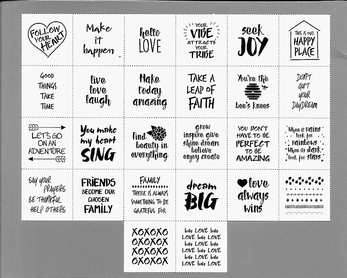 Quote Rustic Stencil Pack #2 Options