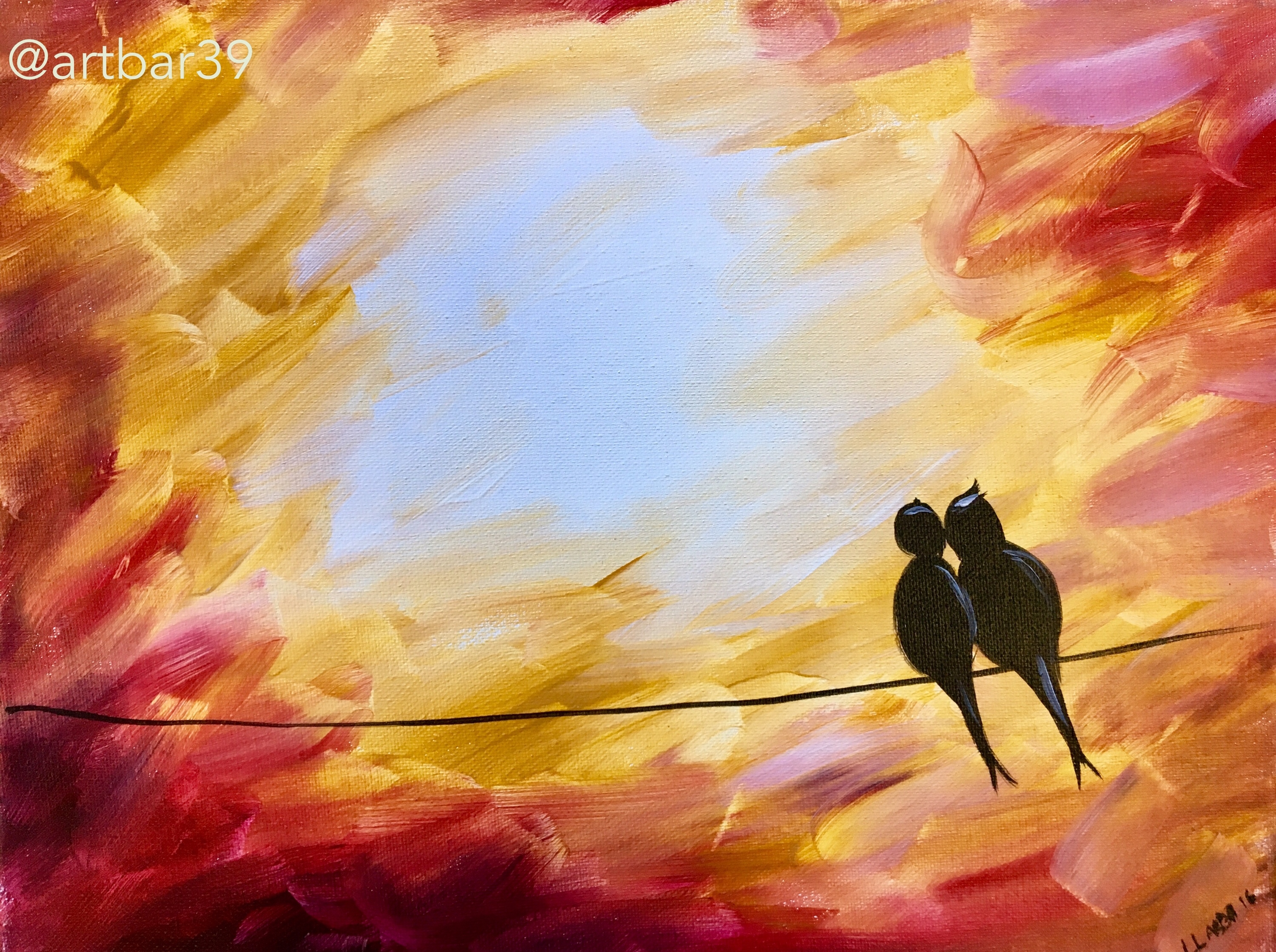 Love Birds - Pink Sky