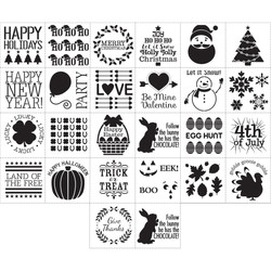 Hoilday Rustic Stencil Pack Options