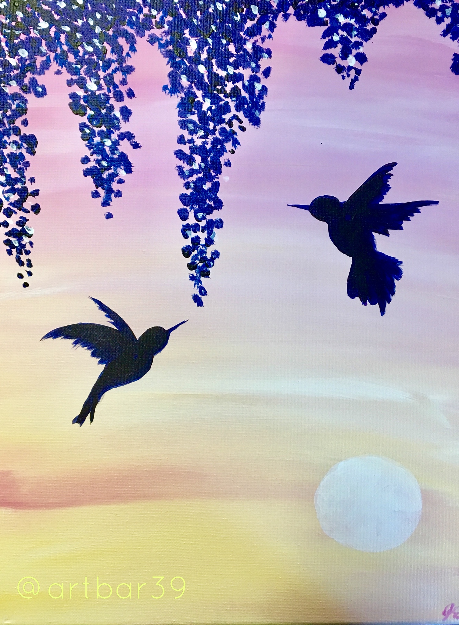 Wisteria & Hummingbirds