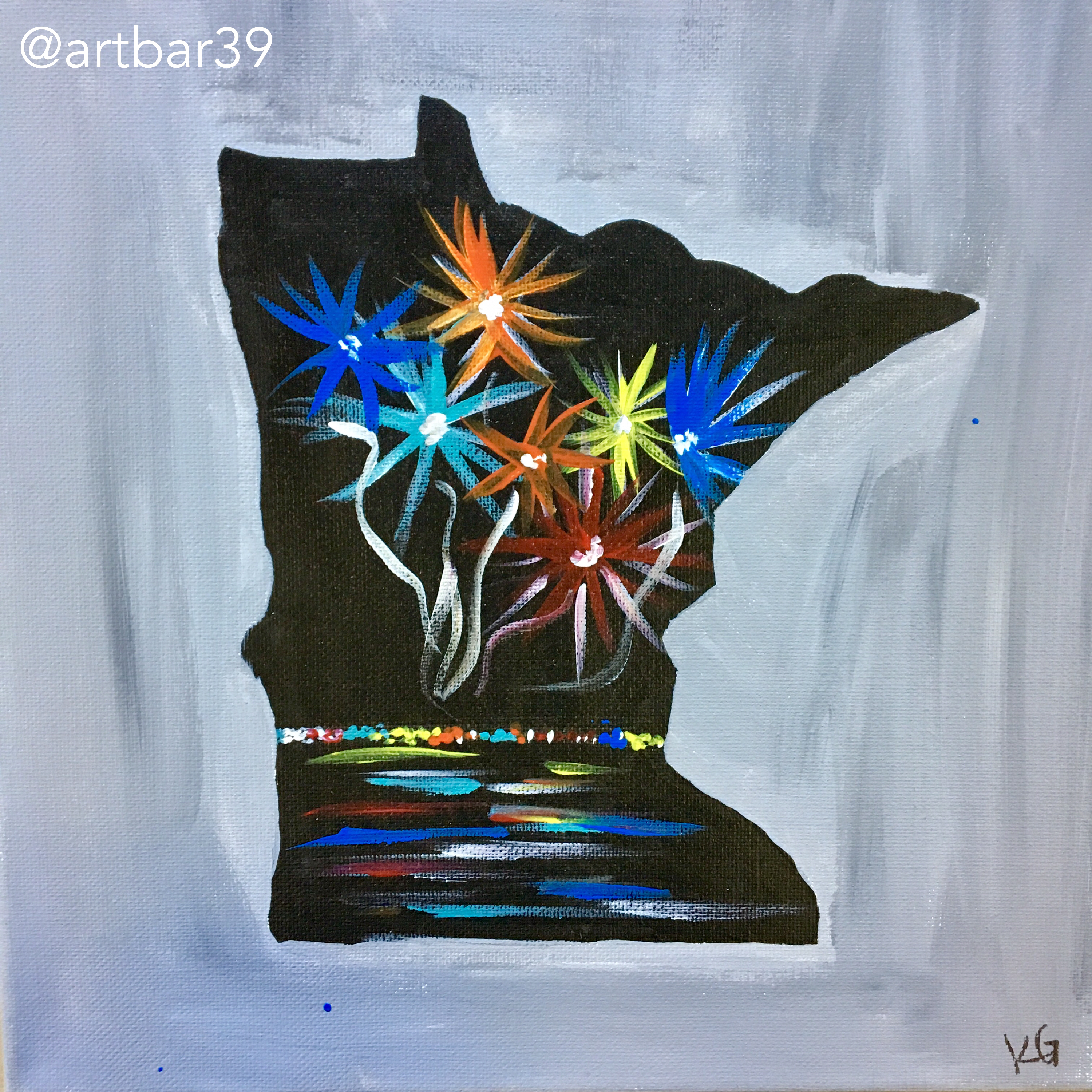 MN State Fireworks Grey