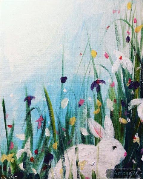 Spring Blooms- Bunny