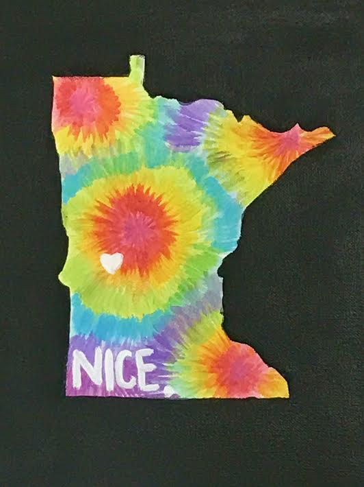 MN State Shape Tie Dye
