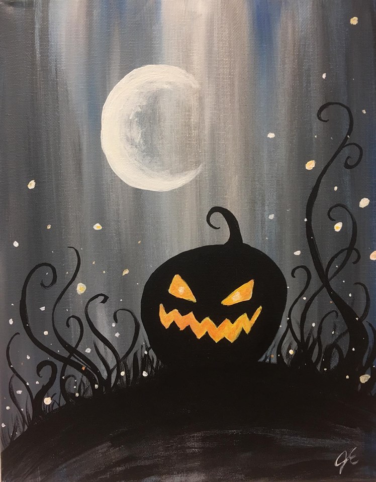 Spooky grey pumpkin