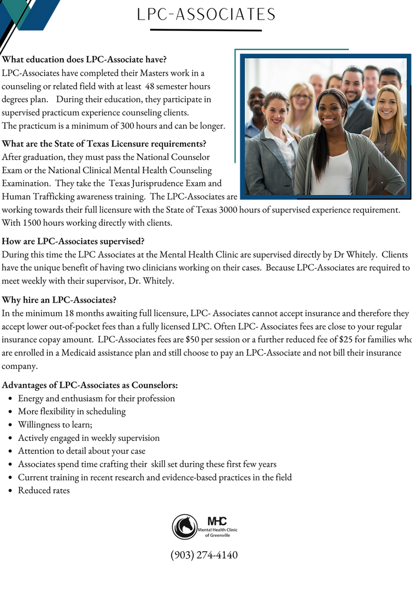 Lpc Associate LPC Associate | Mental Health Clinic