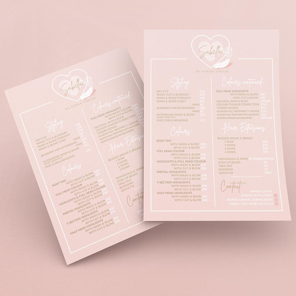 Thumbnail: Price Lists- 2-Sided