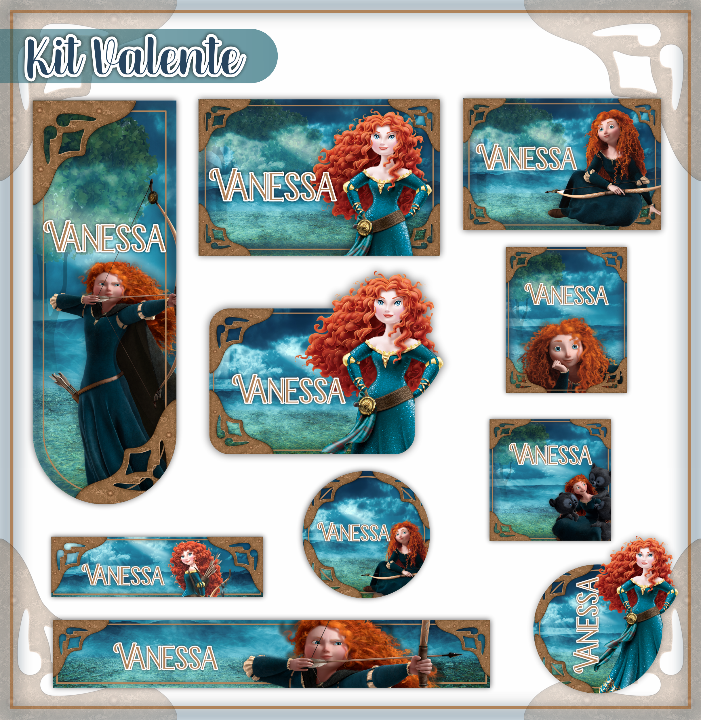 Kit Etiquetas escolar personalizadas tema Valente
