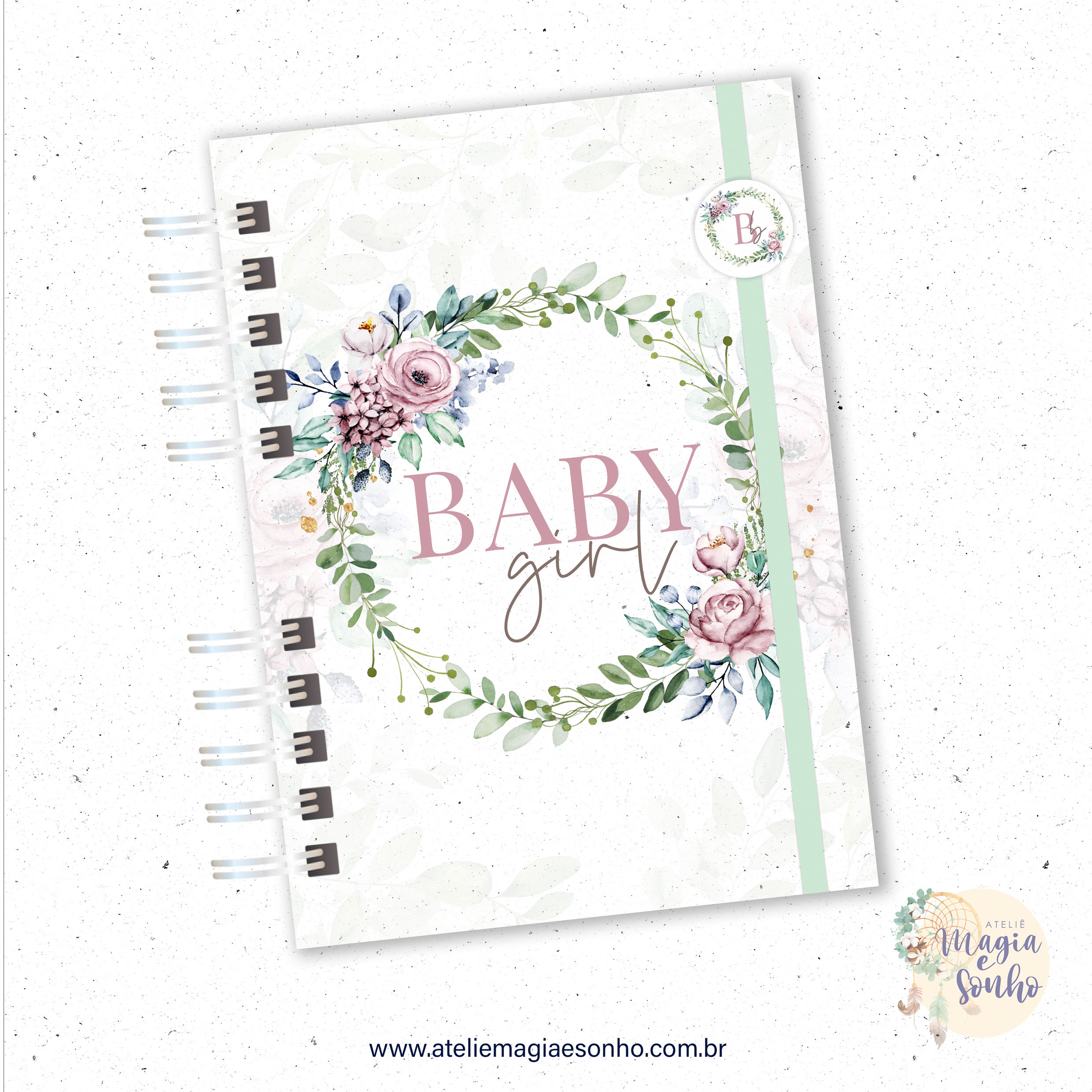 Caderneta de Saúde Personalizada_Frame Folhagens Girl_FEV22