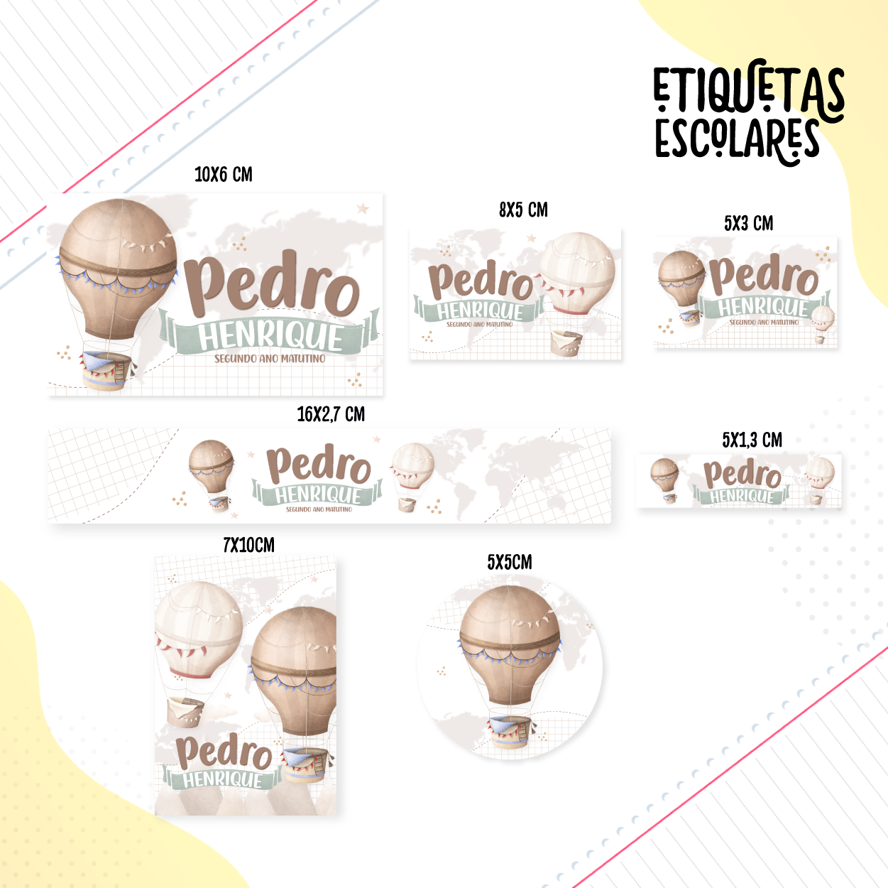 Kit Etiqueta Escolar Personalizada tema Volta ao mundo.pa