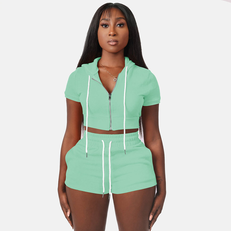 Thumbnail: Summer Solid Color Two Piece set