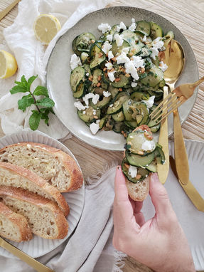 Sautéed Zucchini with Seasonal Herbs and Goats Cheese 