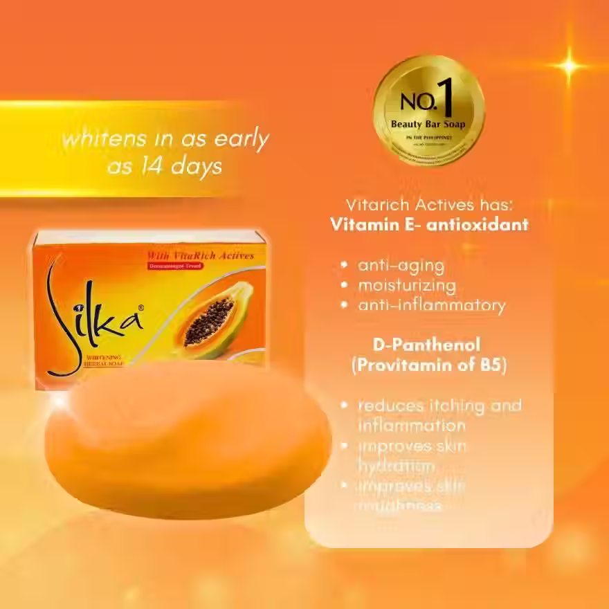 Thumbnail: Silka Papaya Whitening Herbal Soap 135g
