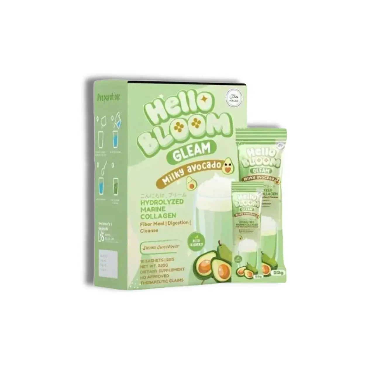 Hello Bloom Collagen Avocado 10 x 18g