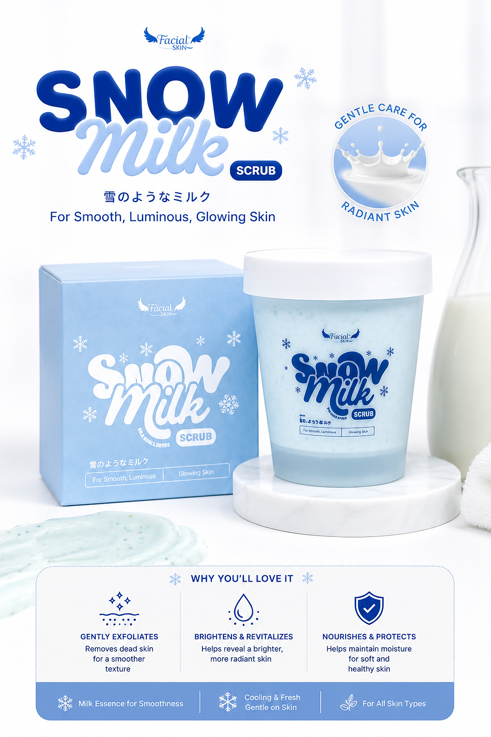 Thumbnail: Angel's Skin Snow Milk Scrub 200g