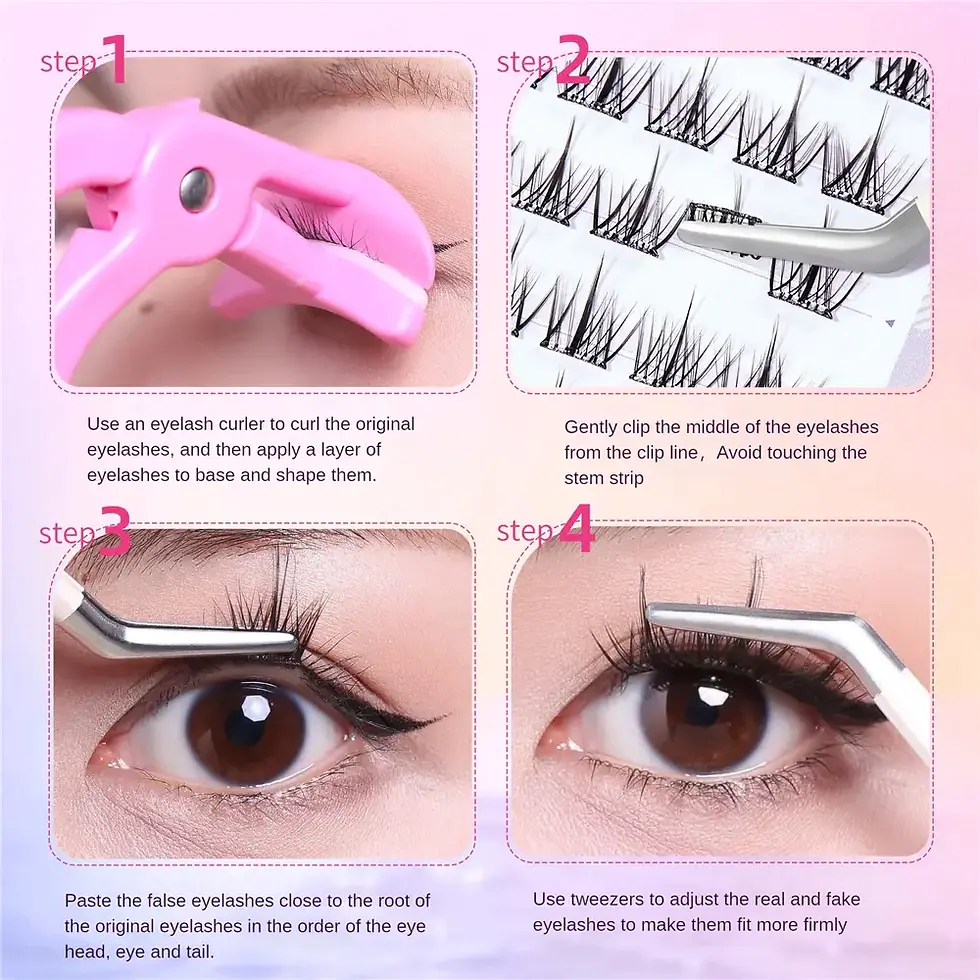 Thumbnail: MARIKIT.X Self-Adhesive False Eyelashes – Trilogy Flame Style, 100 Pcs