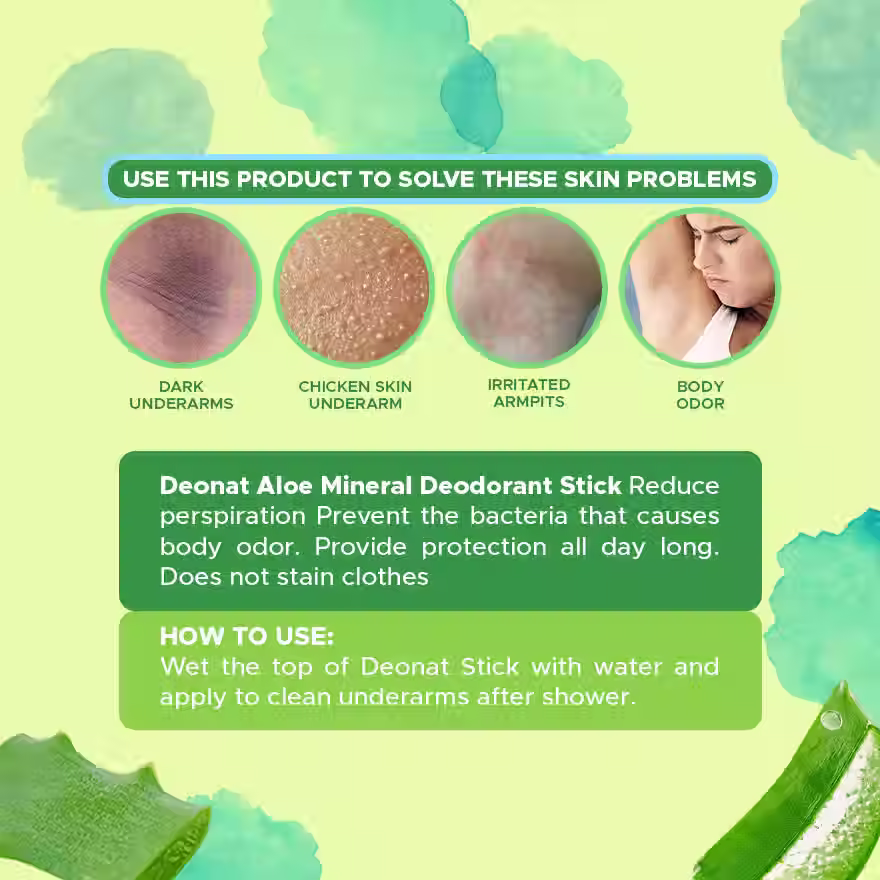 Thumbnail: DeoNat Aloe Mineral Deodorant Stick 60g