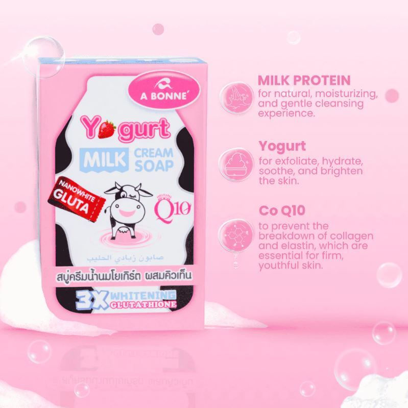 Thumbnail: A Bonne' Yogurt Milk Cream Soap Plus Q10 90g