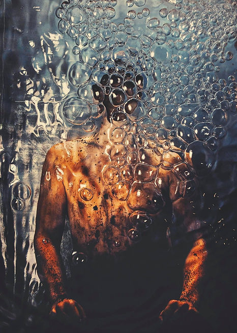 Surreal portrait lucas ross restart awakening mixed media art