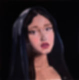 Original acrylic painting of a woman's face.