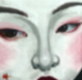 Original acrylic painting of a woman's face.
