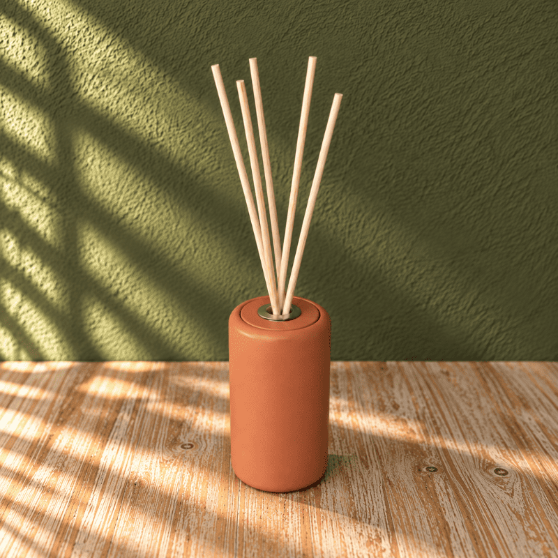 Diffuseur de parfum bâtonnet en jesmonite terre cuite