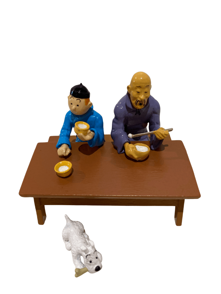 Tintin Scène du déjeuner - 2024 - figurine tintin