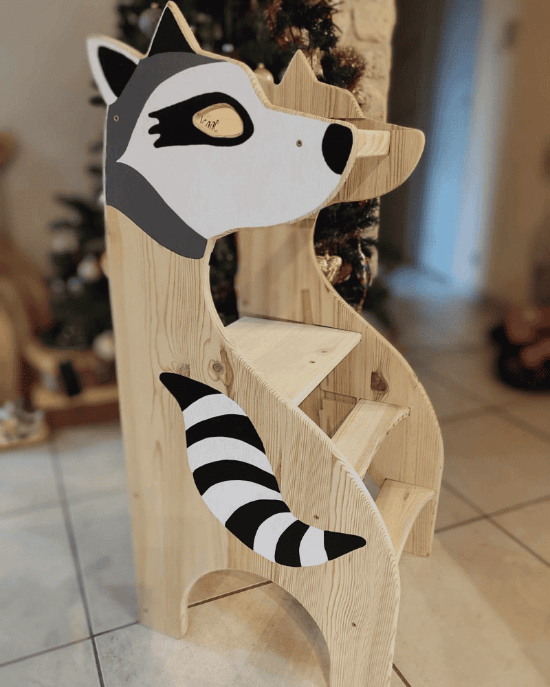 Miniature : Tour d'observation en bois, modèle Raton laveur