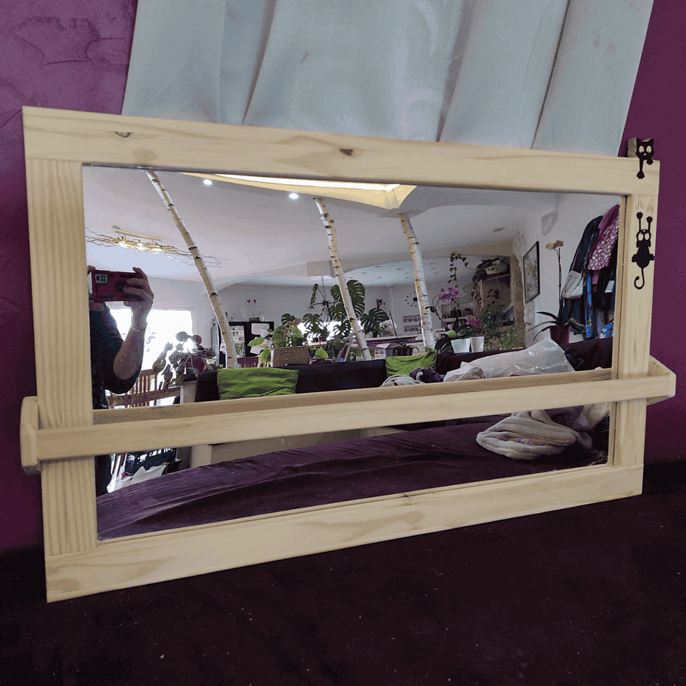 Miniature : Miroir montessori en bois pour enfants