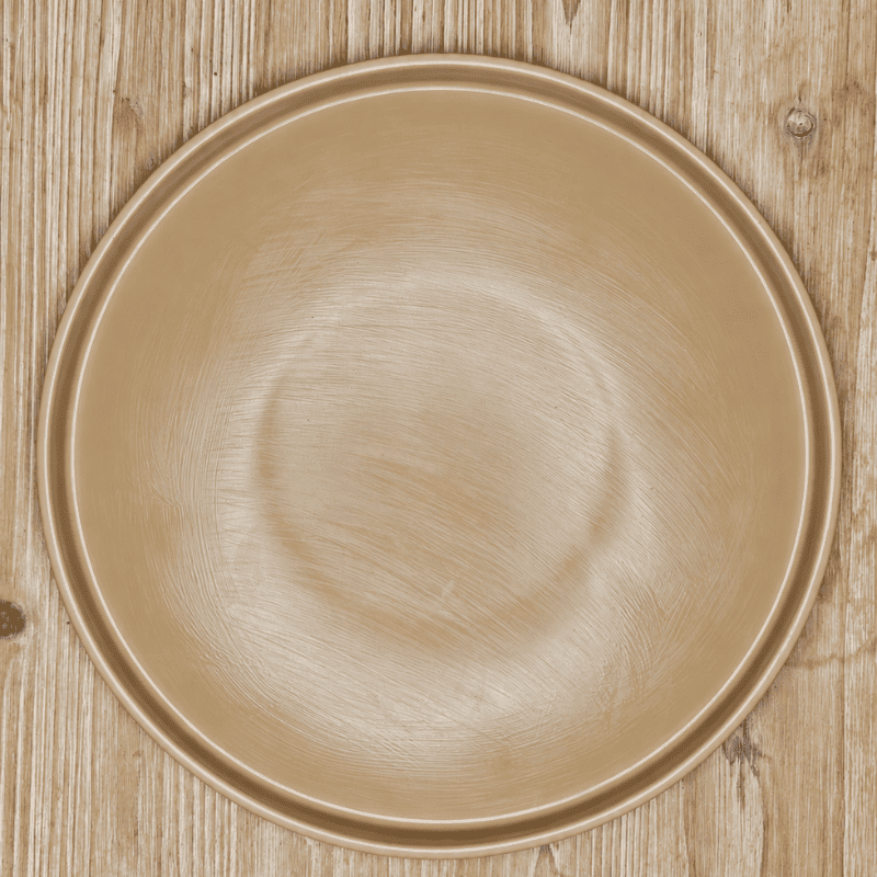 Plateau jesmonite rond beige