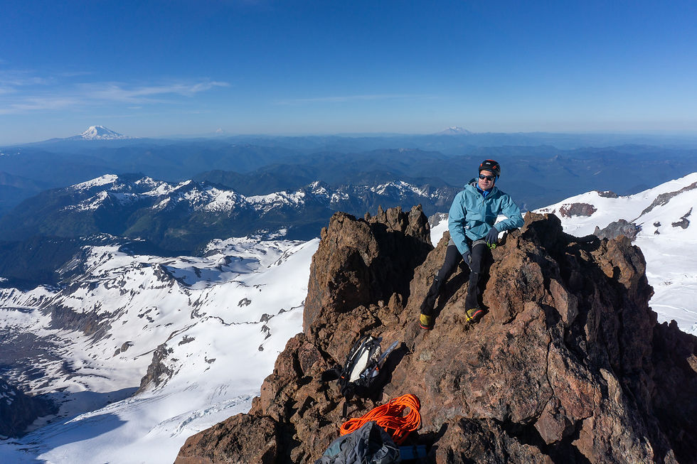 Eric relaxing on the summit